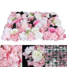 12 Pcs Artificial Flower Wall Panels Rose Dahlia Leaves Wedding Party Backdrop
