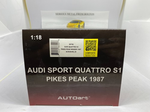 AUTOART 88700 AUDI QUATTRO S1 WINNER PIKES PEAK 1987 1:18 - Foto 2 di 19