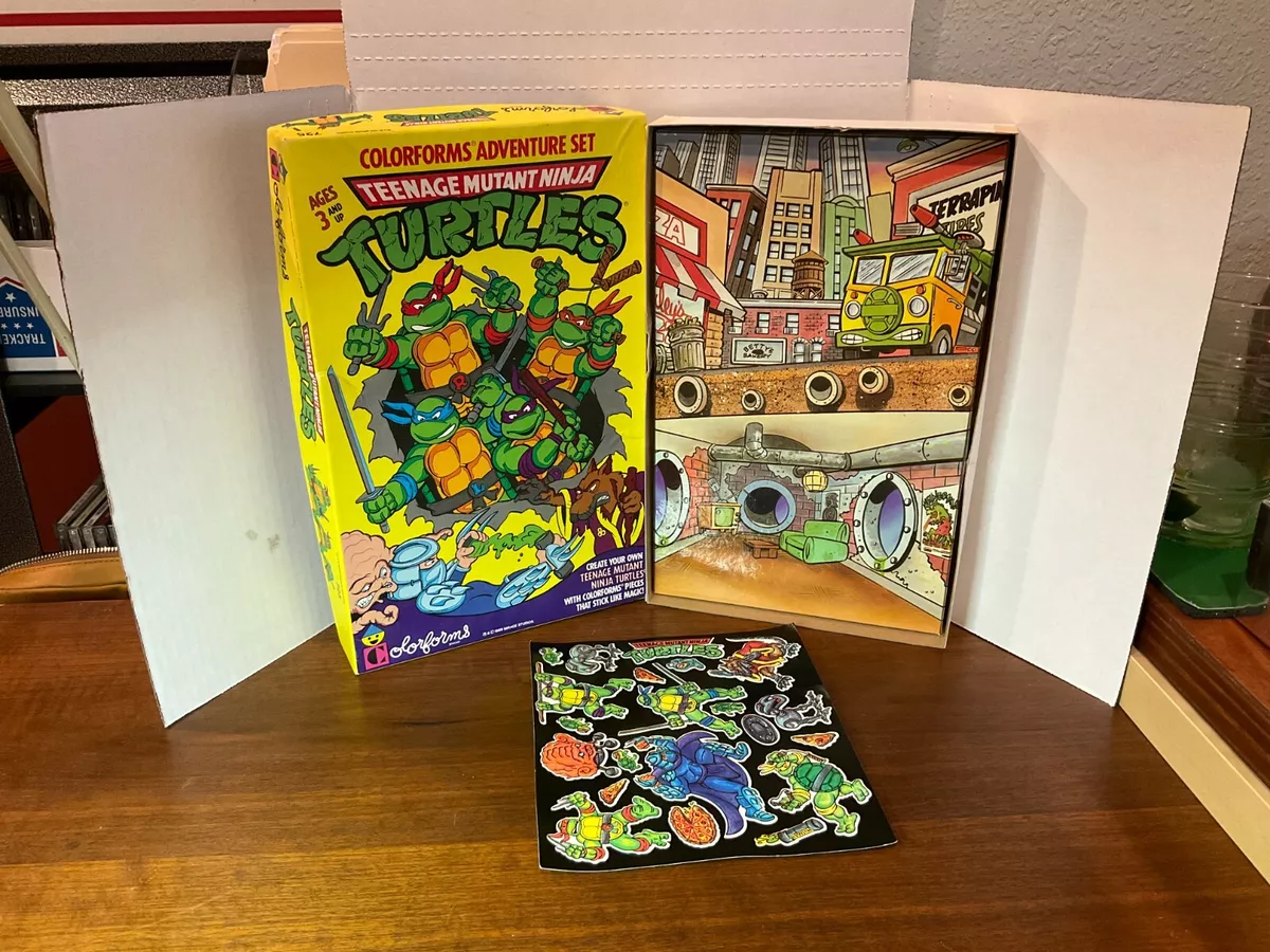 Vintage 80s Teenage Mutant Ninja Turtles TMNT Colorforms Adventure Set 1989