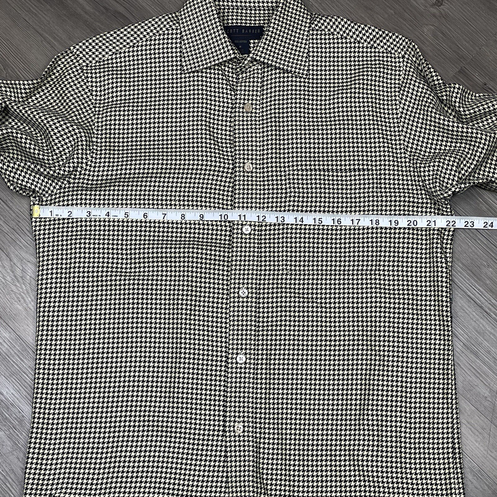 Scott Barber Houndstooth Button Down - image 7