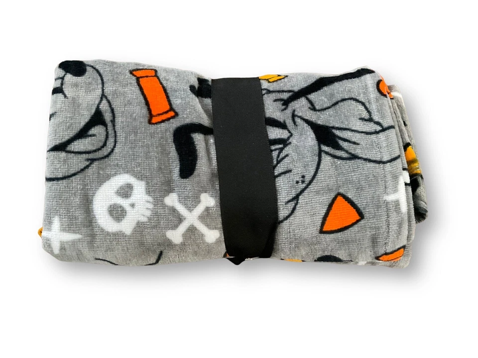 Conjunto de toalhas de mão Disney novo com etiquetas Halloween Mickey Mouse Pluto Minnie cinza 16" x 28" - Imagem 4 de 4