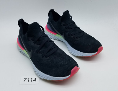 Nike Epic React Flyknit 2 (GS) Youth's Size 6.5Y Running Shoes Black Sapphire