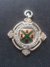 Solid Silver & Enamel Watch Fob Water Polo League Winner Medal 1932 Plymouth ASA