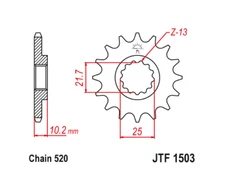 JT Front Sprocket 13 13T Tooth Kawasaki Mojave 250 87-04 Lakota 300 95-03