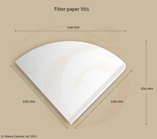 1000 size V01 white coffee filter papers, V shaped, compatible with Hario - Picture 3 of 3