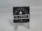 Original Au Coton Clothing Line Advertising Logo Vintage Pinback Pin