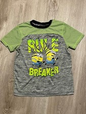 Boys Size 10-12 Illumination Despicable Me Minions Gray Grey T-Shirt Top