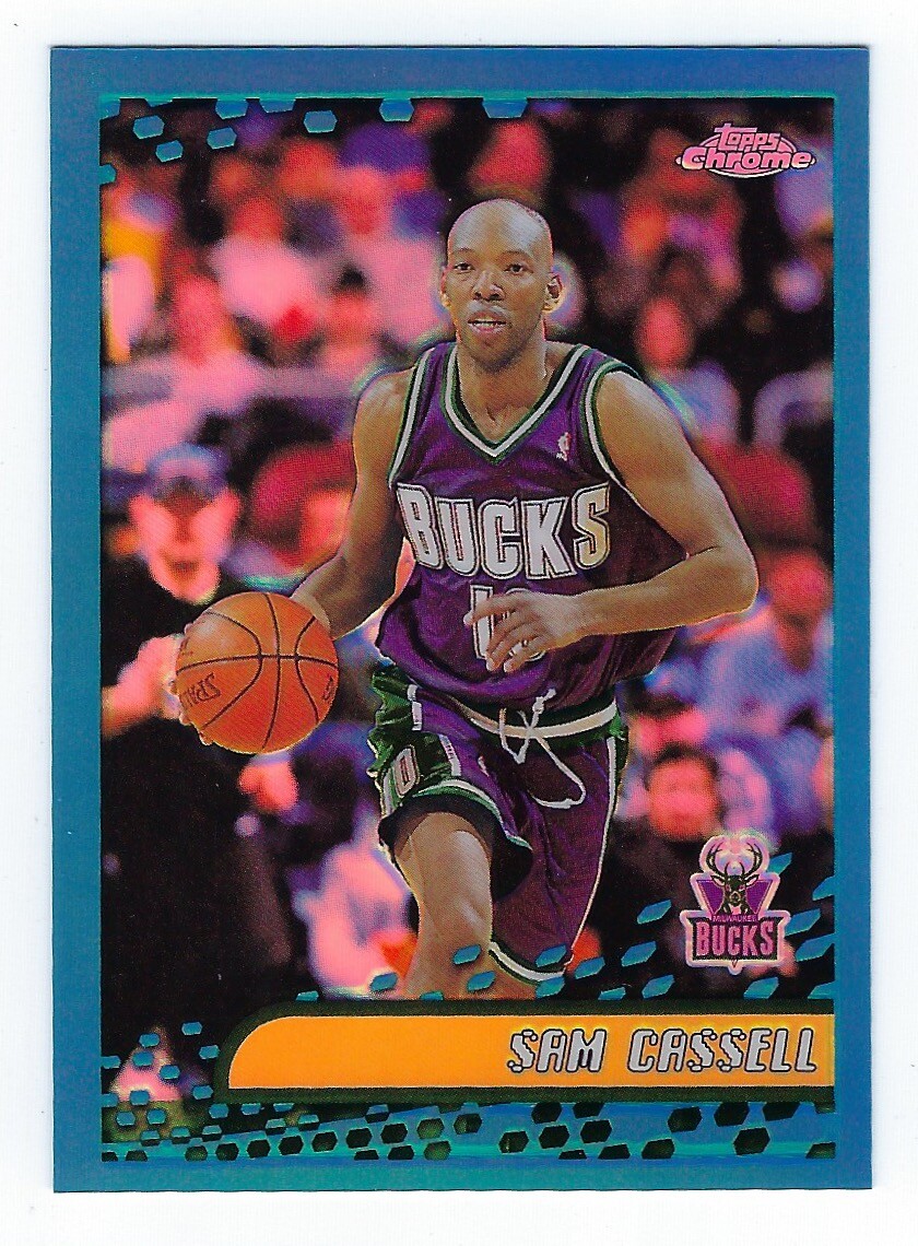 Sam Cassell #102 Basketball Cards 2001 Topps Chrome trading card — raw and PSA graded price guide