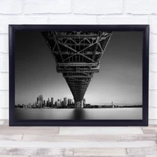 Sydney Harbour Bridge Version Iron Metal Vanishing Point Water Wall Art Print