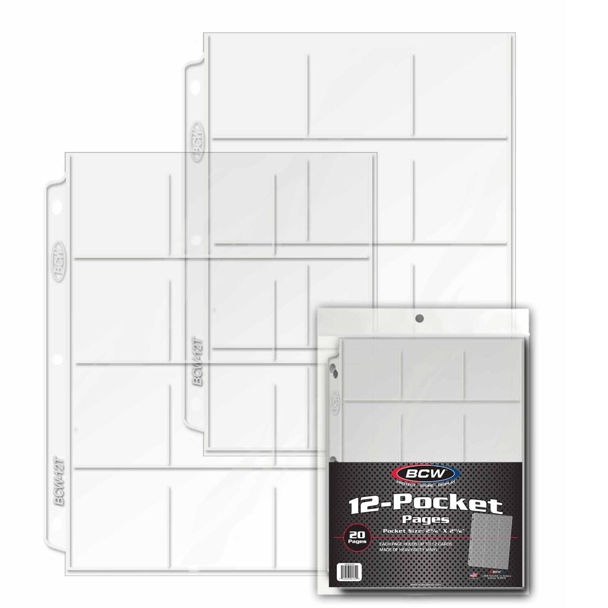 Bcw Vinyl Hüllen Für 12 Münzen/sticker/coins (20ct) Neu & Ovp