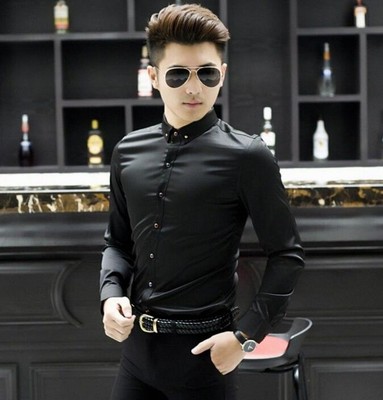 Shirt Mens Long/Half Sleeve Slim Fit Formal Button Dress Shirts Formal  Business | eBay
