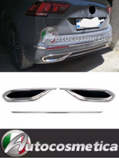 Paraurti Modanature Profilo Posteriore Acciaio R-Line Look per VW Tiguan 20-24*