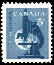 🍁Canada    #376     MICROSCOPE       Brand New 1958 Original Pristine Gum