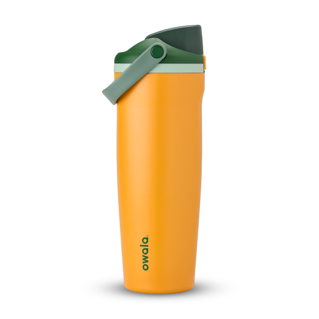 Owala FreeSip SWAY Stainless Steel Insulated Water Bottle, 30oz, Orange Grove