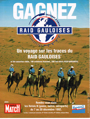 WERBUNG WERBUNG 045 1992 RAID GAULOISES & RADIO EUROPE2 SULTANAT D'OMAN