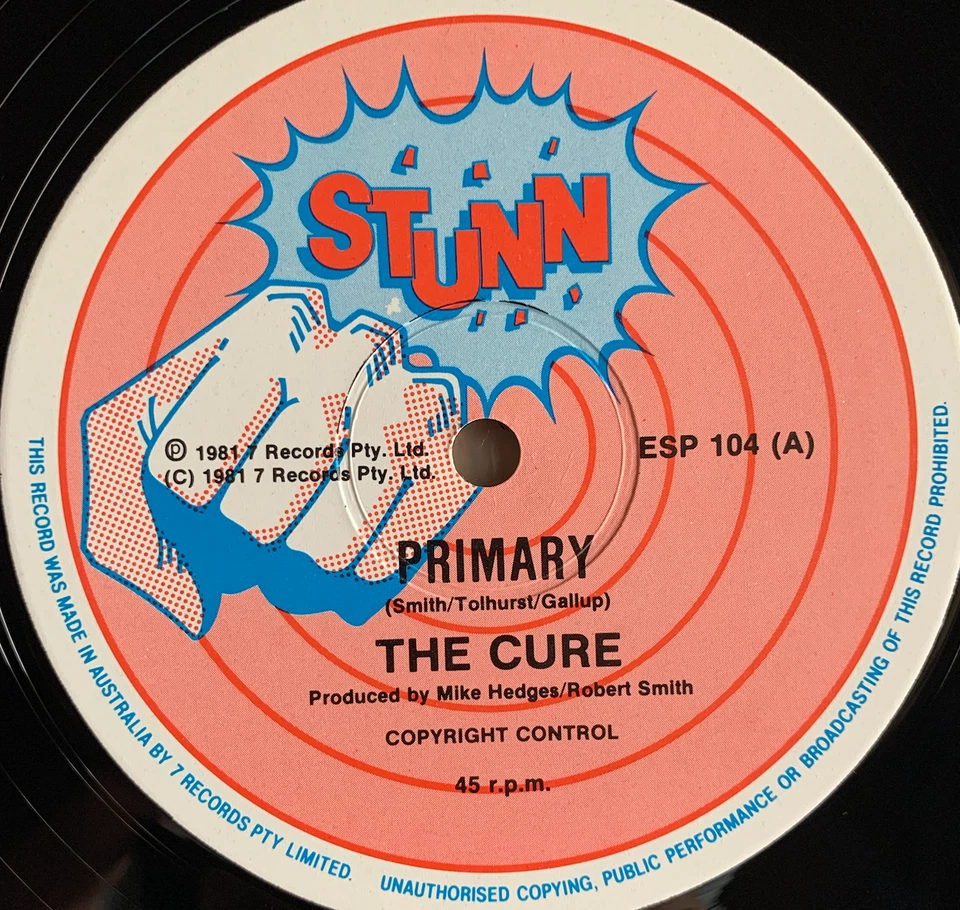 THE CURE - Primary - ULTRA RARE! Mint black, 12” Single NZ copy #ESP-104 1981 - Image 2 of 4