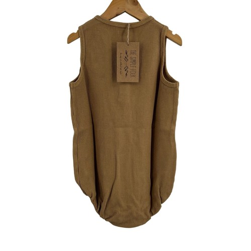The Simple Folk Seeker Romper Organic Cotton Camel Size 5/6 Year New - Picture 2 of 4
