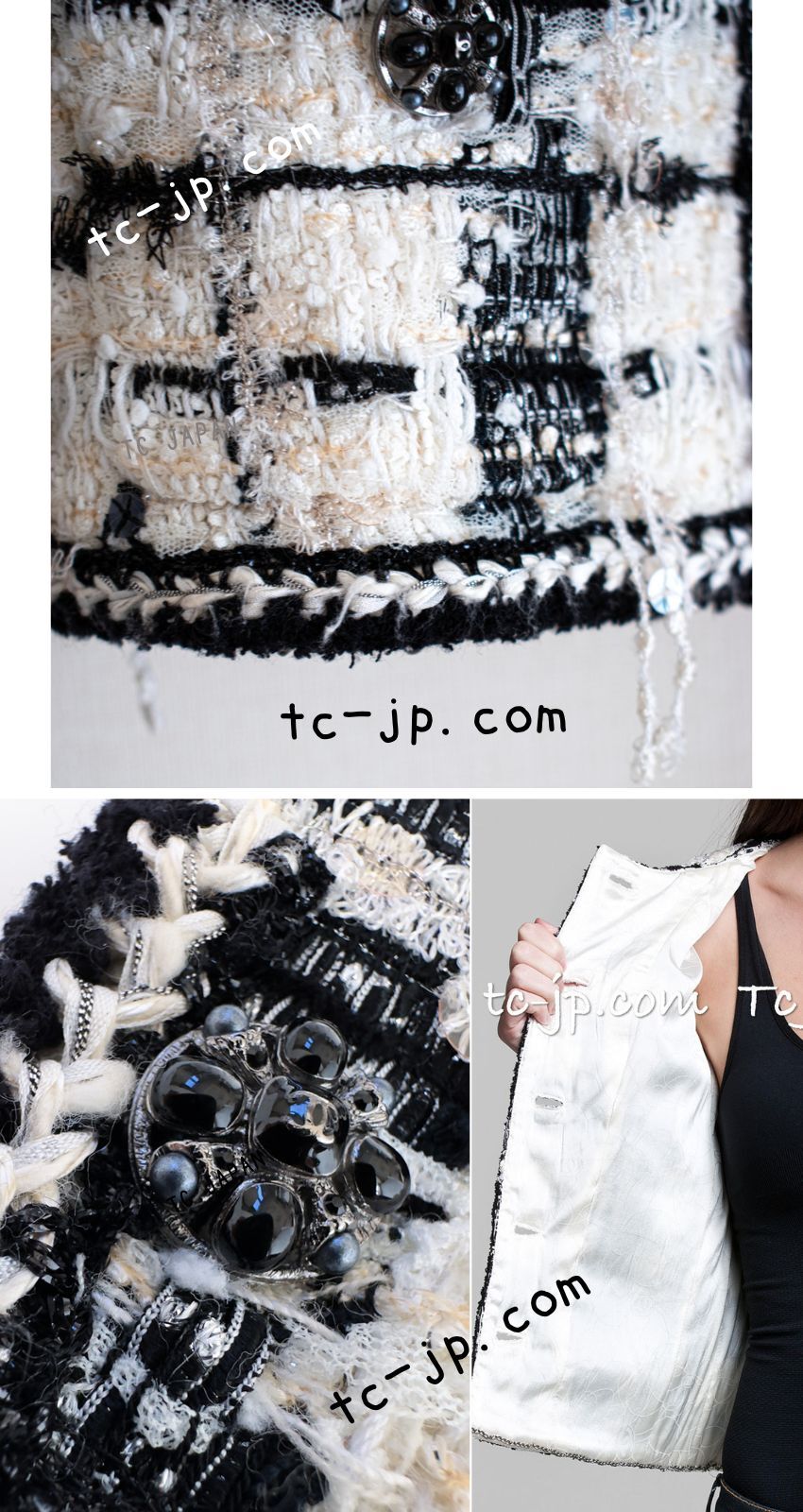 CHANEL 06PF Black Ivory Gripox Buttons Lesage Tweed Jacket by Karl Lagerfeld 38 image 10