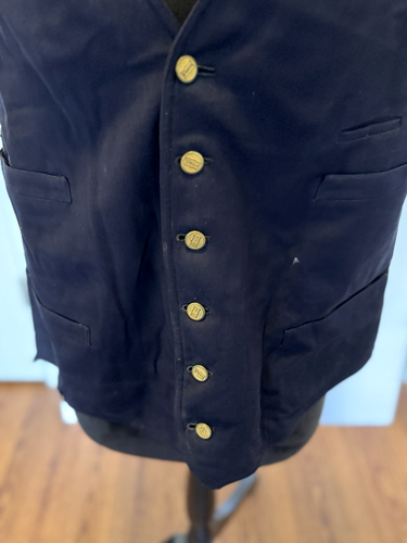 Cappotto e gilet vintage 1952 Frisco linee ferroviarie conduttore treno con insegne - Foto 14 di 24