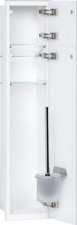Evenes WC-Wandcontainer, innen weiß, 2 weiße Glastüren, 2 Le