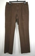 Lauren Ralph Lauren Womens Brown Flat Front Straight Leg Stretch Chino Pants 8