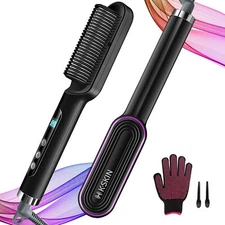 3-in-1 Digital Display Anti Scald Ceramic Hair Iron Straightener  9 Temp Setting