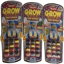 JA-RU Toys,Magic Grow Capsules 1 Pack, 12 Units Sea Creatures,Zoo  Farm Animals