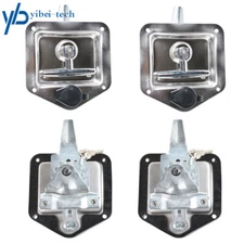 4 x T-handle Tool Box Lock RV Door Latch w/ 2 Keys Stainless Steel Polished