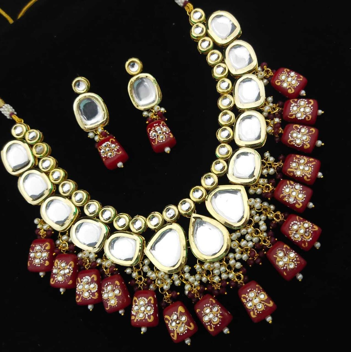 Kundan Necklace Bridal Jewellery Sets In Amazon Indian Kundan