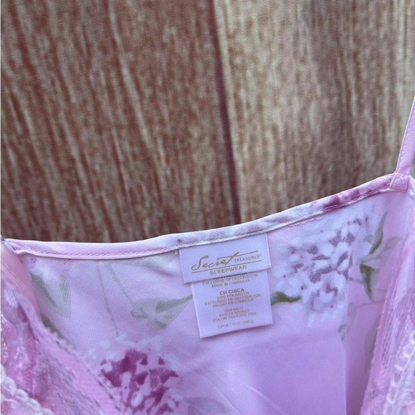 UNDERCOVER Vintage Y2K Secret Treasures S rosa blush floreale raso civetta baby doll vestito slip