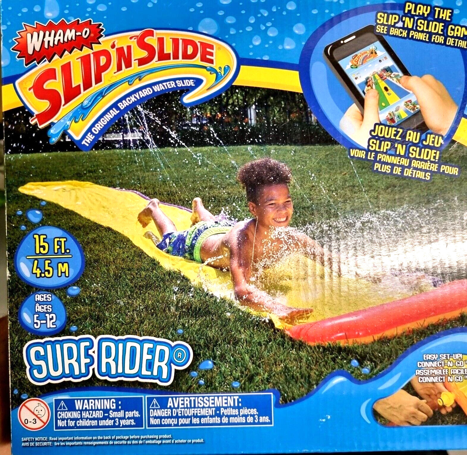 WHAM-O SLIP 'N SLIDE SURF RIDER 4.5 M (15FT) Water Slide FOR AGES 5-12