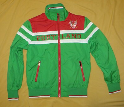 Dublin Cool 168 - ''PORTLAND'' / MENS green zip-up rain (storm) Jacket. Size: L