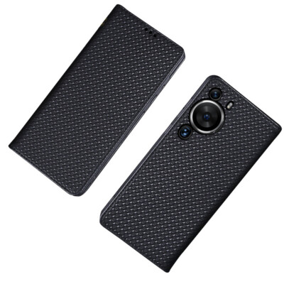 Robust Echtleder Klapphülle Unsichtbarer Magnetverschluss Tasche Case für HUAWEI