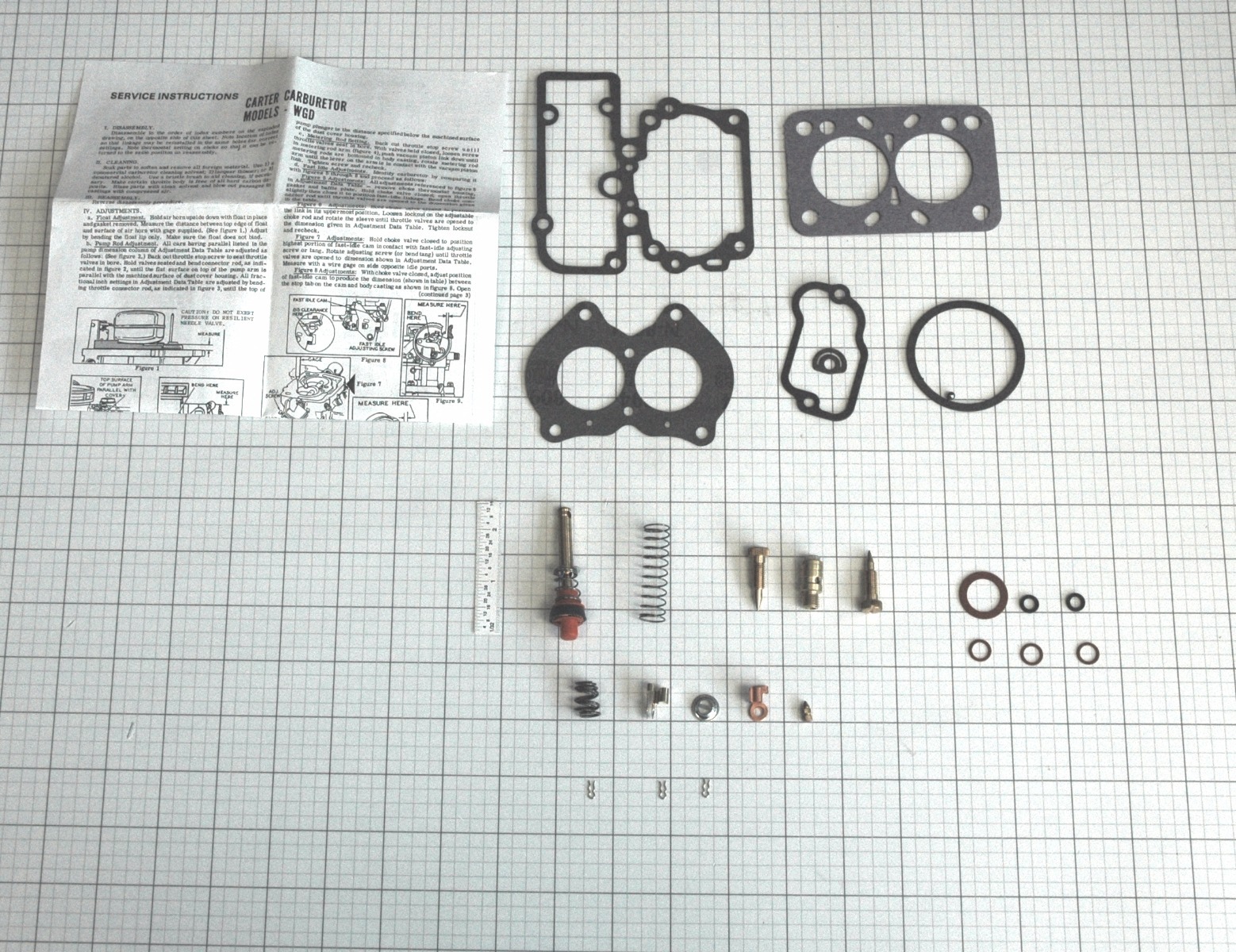 195455 CARB KIT CARTER WGD 2052S 2 BARREL WILLYS / JEEP ETHANOL