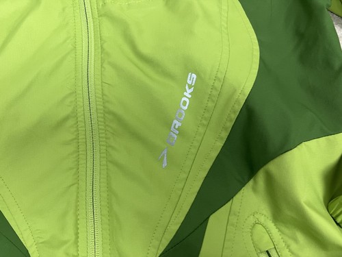 Brooks Jacket Womens Large Green Coat Windbreaker Shelter Lined Ladies - Picture 3 of 14
