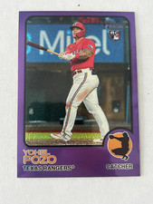 YOHEL POZO 2022 Topps Heritage High Number PURPLE CHROME Hot Box #614 RC