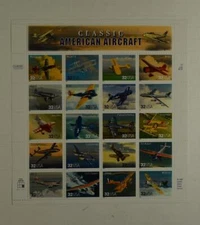 US SCOTT 3142 PANE OF 20 CLASSIC AMERICAN AIRCRAFT STAMPS 32 CENT FACE MNH