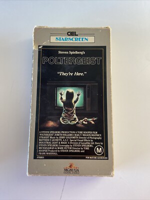 POLTERGEIST (VHS, 1982) Tape CEL STARSCREEN Steven Spielberg Horror