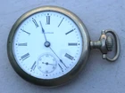 Vintage Waltham Pocket Watch Open Face Metal Antique Deer Buck Elk Case White