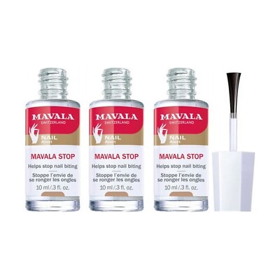 Mavala Stop Nail Biting Deterrent 0.3 floz 10ml (3 packs)