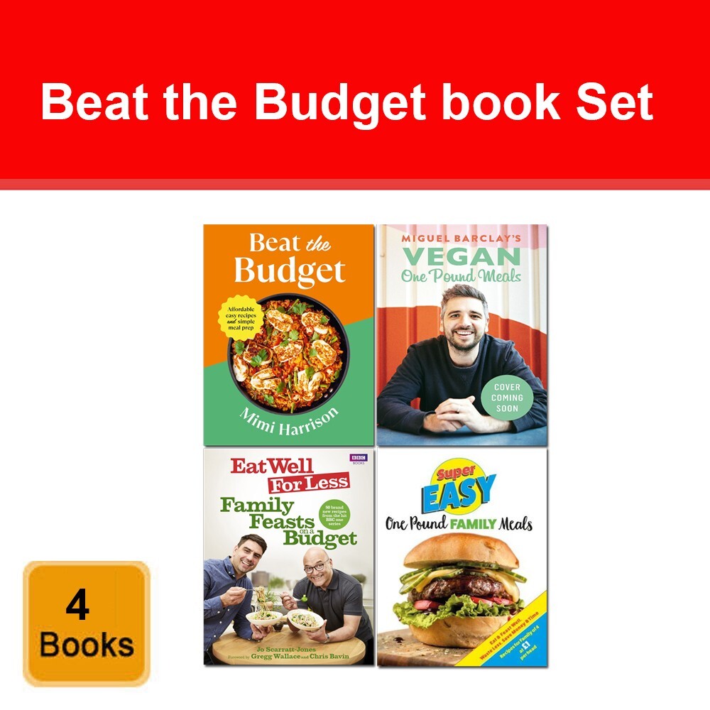 Beat the Budget, Vegan One Pound Meals, Eat Well for Less, Super Easy 4 Book Set
