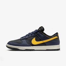 Nike Dunk Low Retro Vintage Michigan Navy Black Tour Yellow FZ4014-010 Men's