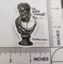 Mediocretes Mediocrates Meme Waterproof Vinyl Decal Logo Sticker 2.5"x1.75"