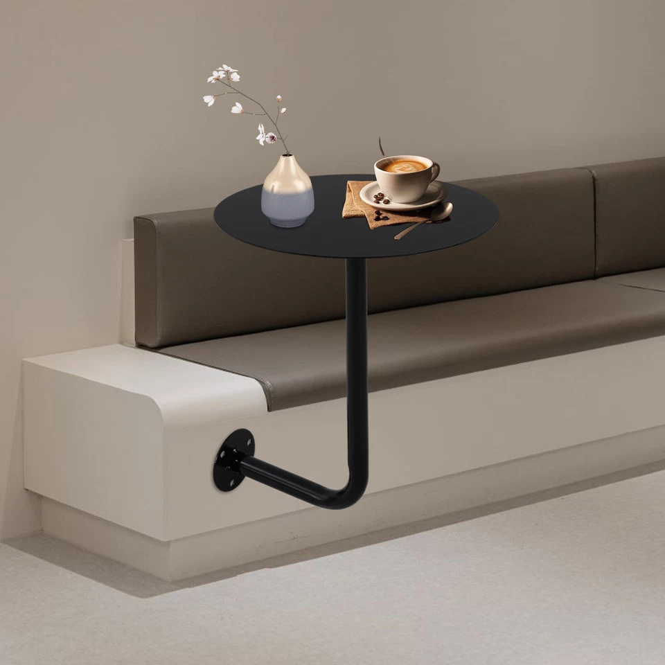 Mesa de Bar Montada en la Pared Moderna Mesa de Centro Redonda Bebidas/Aperitivos Almacenamiento Balcón Foto 4 de 4