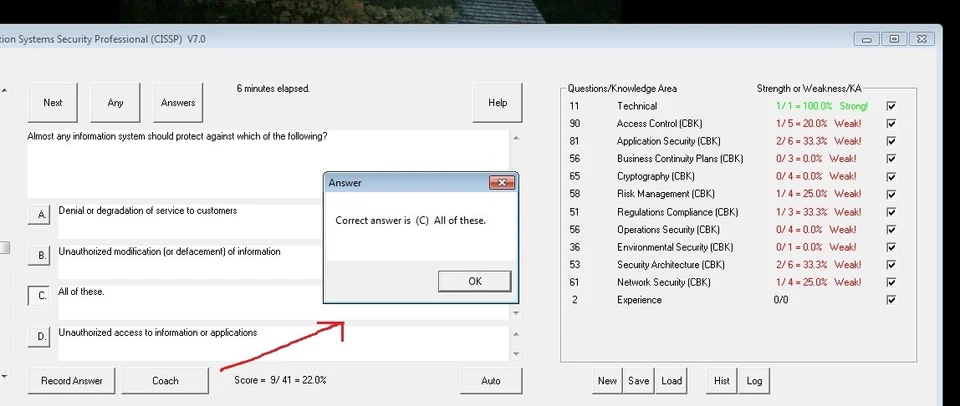 CISSP Exam Review Software - Exam Questions Test Training Simulator - Image 2 of 4