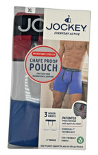 XL-Jockey Active Micro Men Chafe Proof Pouch Microfiber Stretch Boxer Briefs 3PK