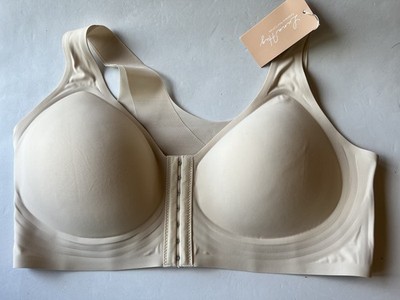 Luna Hug Embrace Your Curves Bra Womens 3XL NWT Nude Beige Front Closure