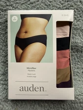 Auden Microfiber Hipster Panties Womens Small Multi Color Underwear 6 Pack