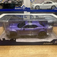 1:18 Solido Diecast Dodge Challenger R/T Scat Package Purple Widebody Purple