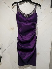 Betsy  Adam Purple Dress Rhinestone Size 4